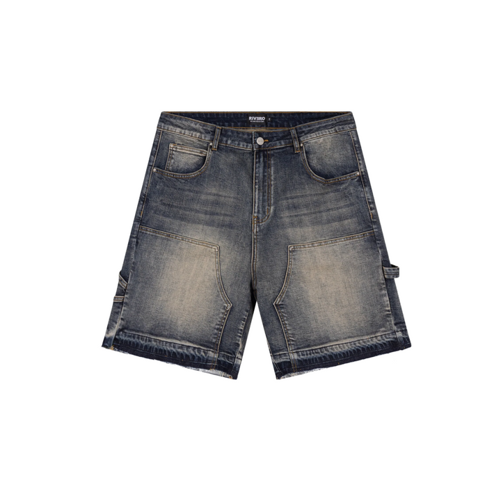 RIVERO - WORKER DENIM SHORTS MIDNIGHT BLUE