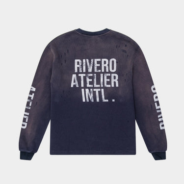 RIVERO - INTL. WASHED WAFFLE LONGSLEEVE NAVY