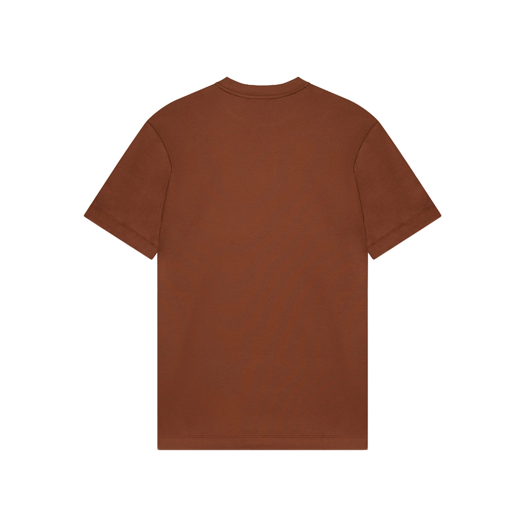 VALENZA - INTERLOCK SUPIMA T-SHIRT DARK BRIQUE