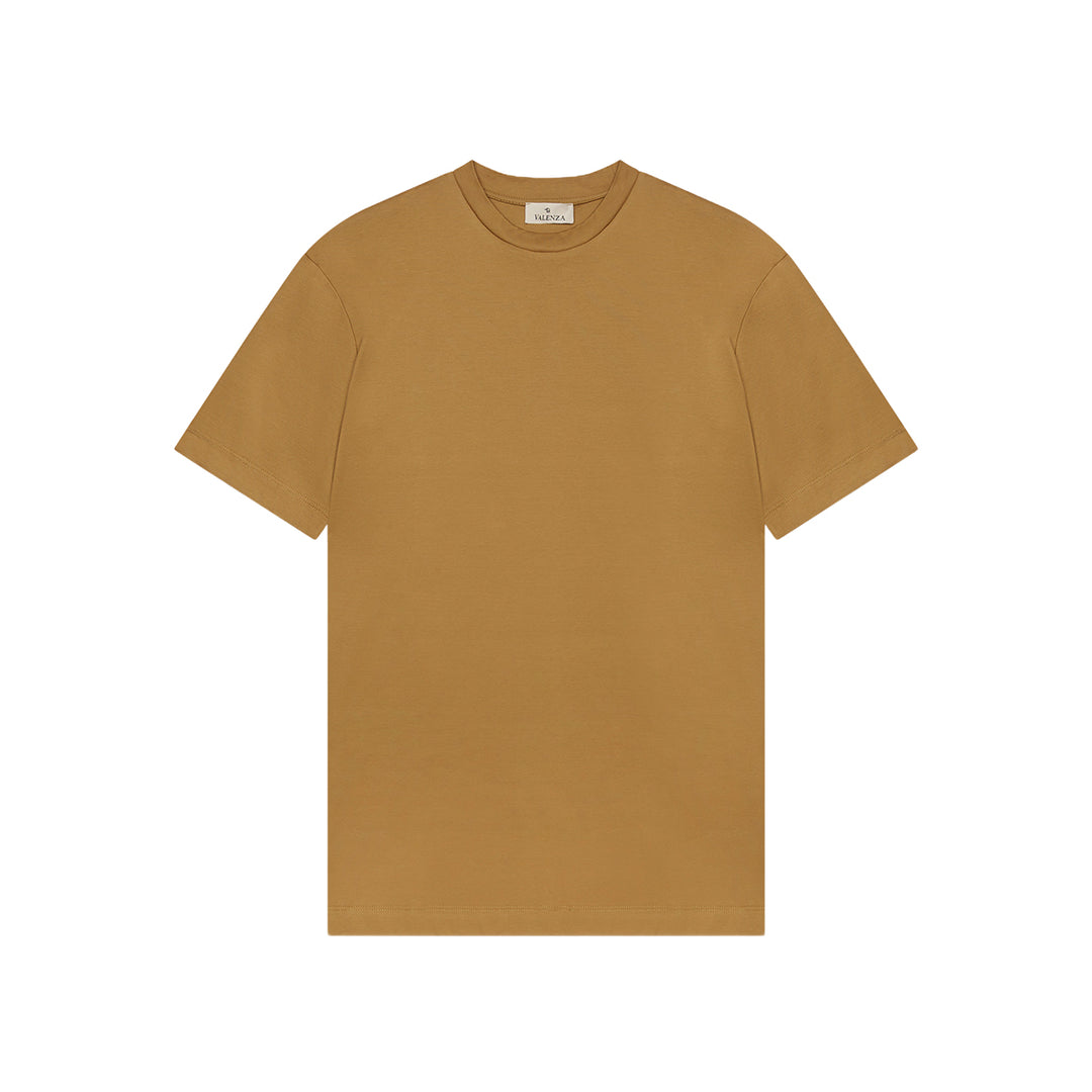 VALENZA - INTERLOCK SUPIMA T-SHIRT DARK GOLD