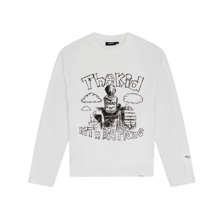 RIVERO - BIG PLANS GRAFFITI LONGSLEEVE WHITE