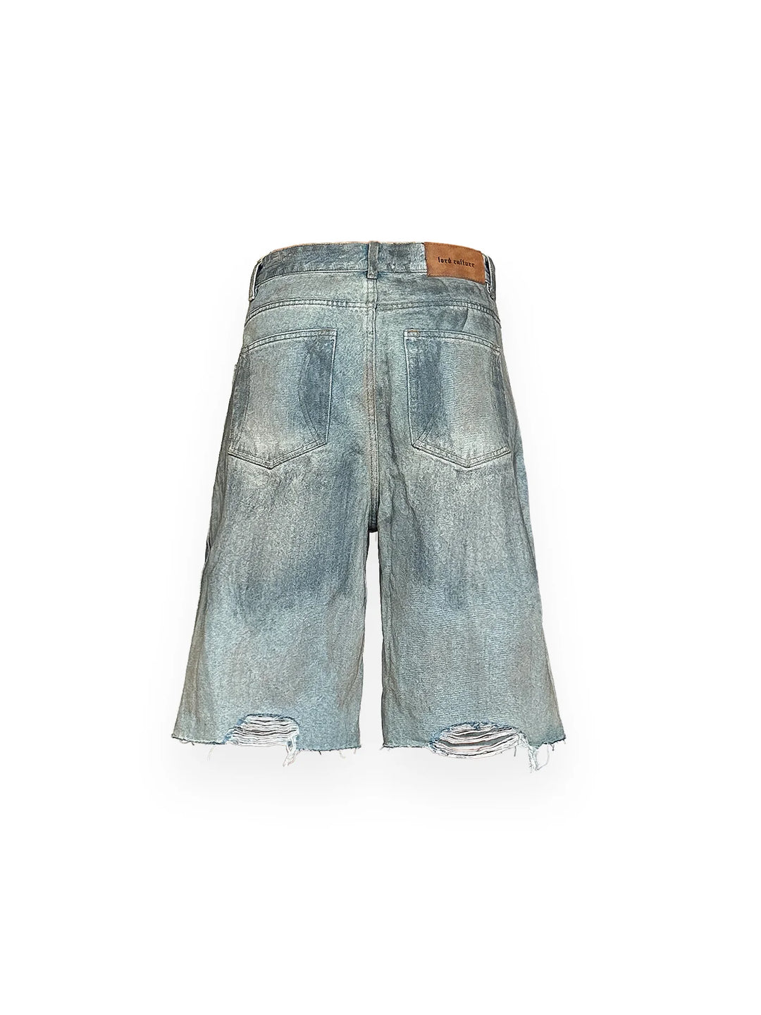 LORD CULTURE - RIPPED DENIM SHORTS – LIGHT BLUE