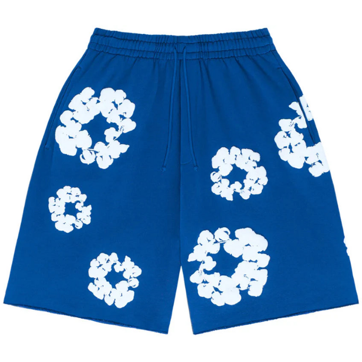 DENIM TEARS - THE COTTON WREATH SHORT ROYAL BLUE