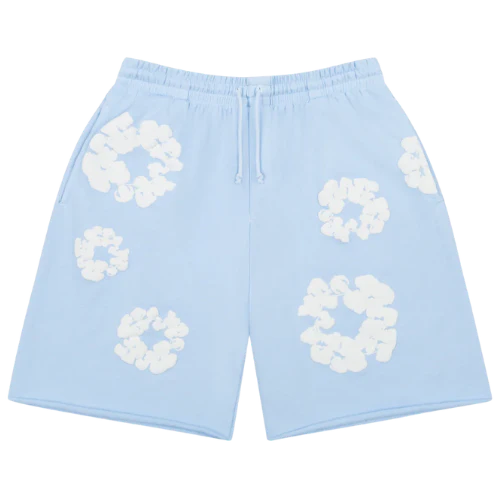 DENIM TEARS - THE COTTON WREATH SHORT POWDER BLUE