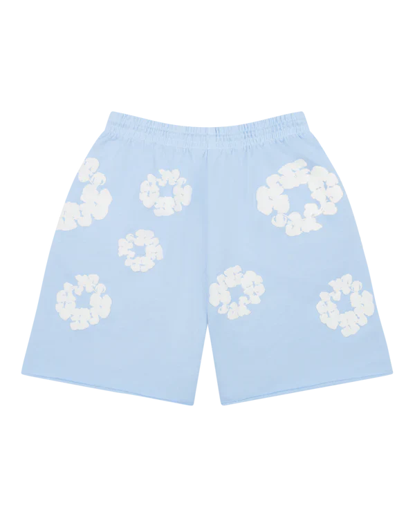 DENIM TEARS - THE COTTON WREATH SHORT POWDER BLUE