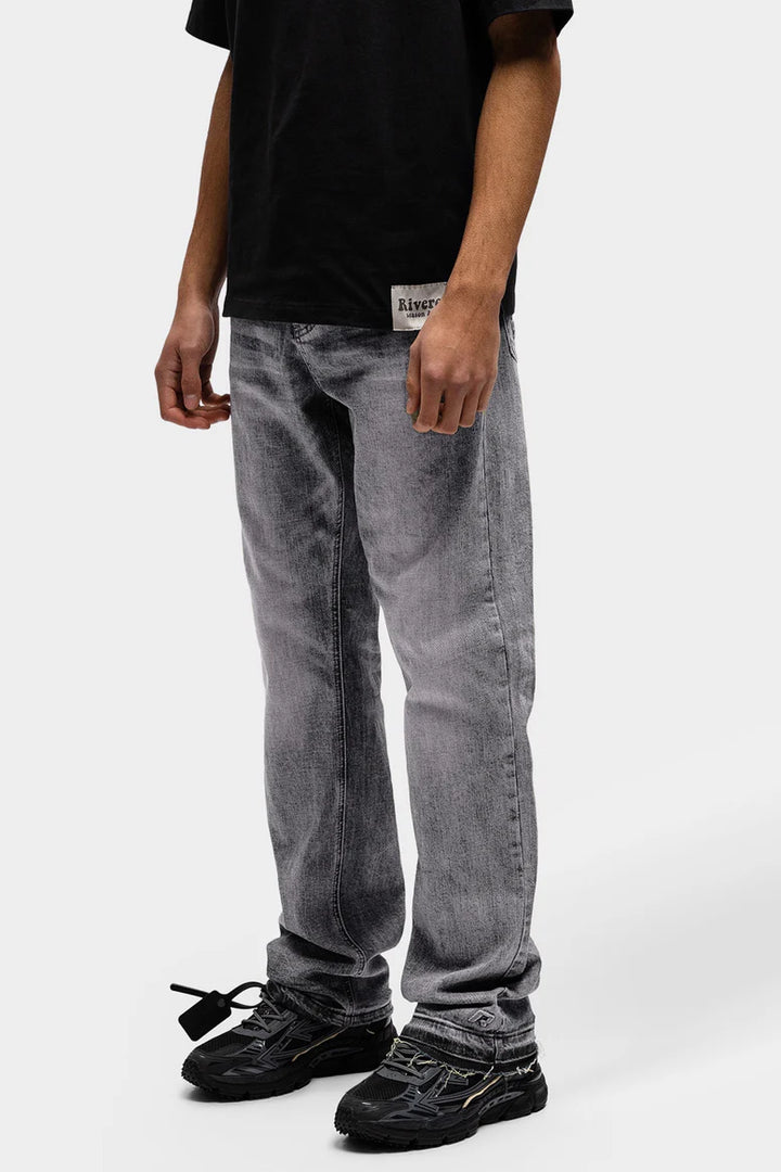 RIVERO - REGULAR GRANITE EMBOSSED DENIM JEANS