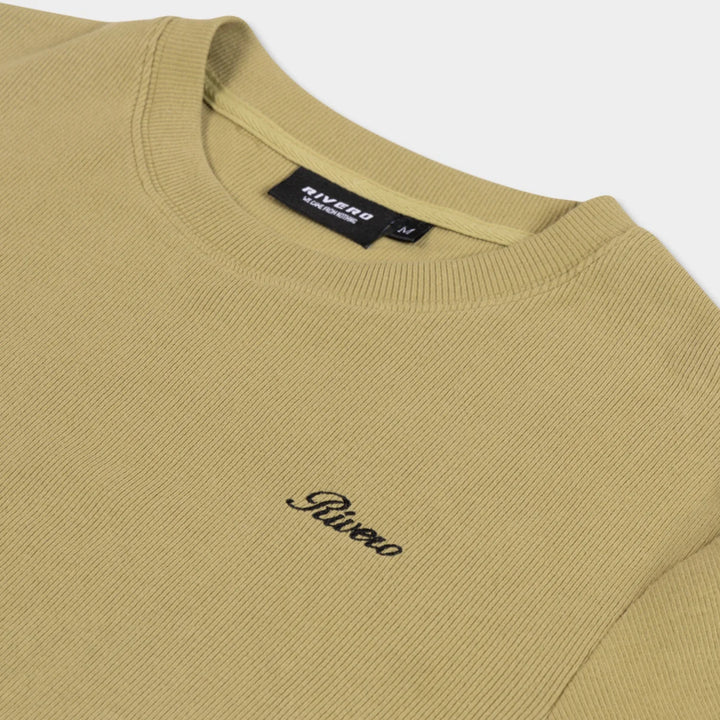 RIVERO - SIGNATURE SLIM FIT RIBBED LONGSLEEVE - OLIVE
