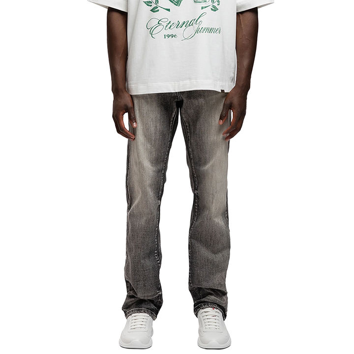 RIVERO - REGULAR PLAIN METAL WASHED DENIM JEANS