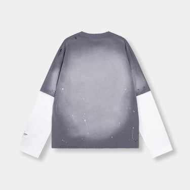 RIVERO - FADE ARTIFACT ASH DOUBLE LAYERED TEE