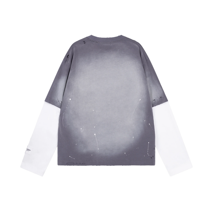 RIVERO - FADE ARTIFACT ASH DOUBLE LAYERED TEE