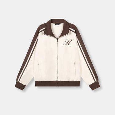 RIVERO - DUAL STRIPE TRACKJACKET BROWN/CREAM