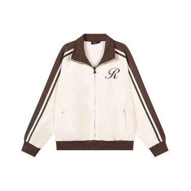 RIVERO - DUAL STRIPE TRACKJACKET BROWN/CREAM