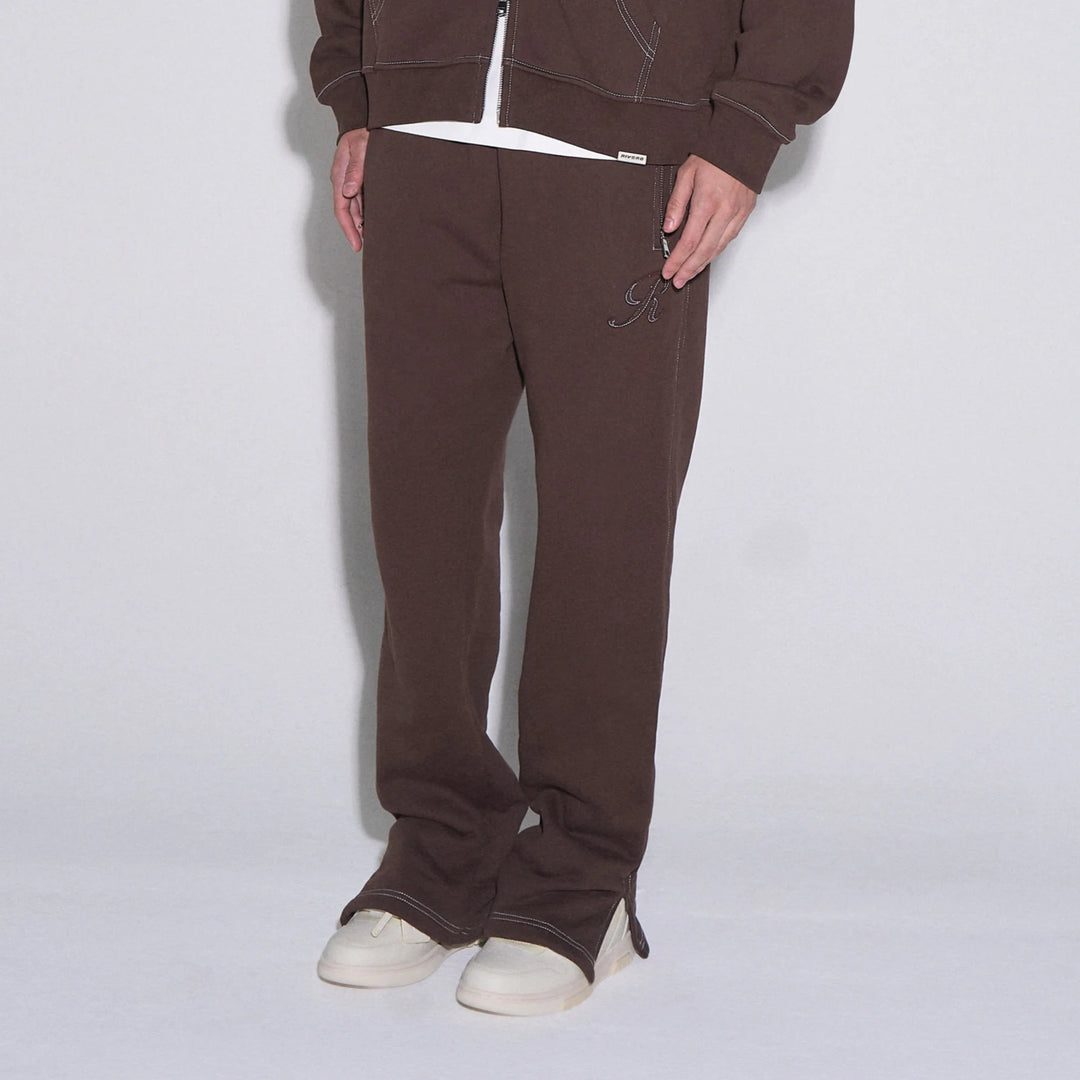 RIVERO - SEAMS ZIP JOGGER - BROWN