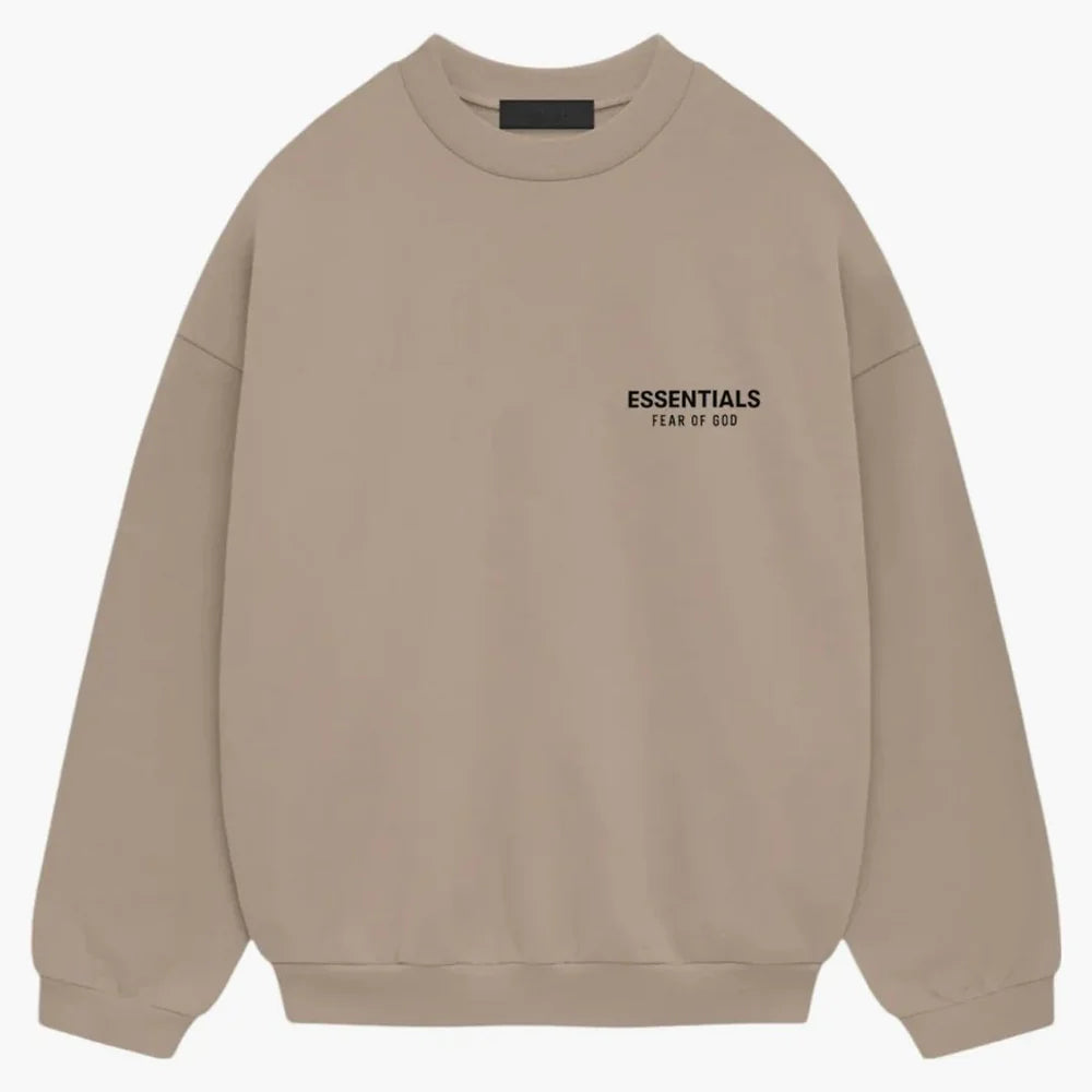 FEAR OF GOD ESSENTIALS - FLEECE CREWNECK DESERT SAND