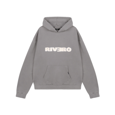 RIVERO - FRAYED ECHO HOODIE - GREY