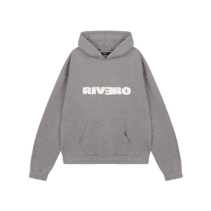 RIVERO - FRAYED ECHO HOODIE - GREY