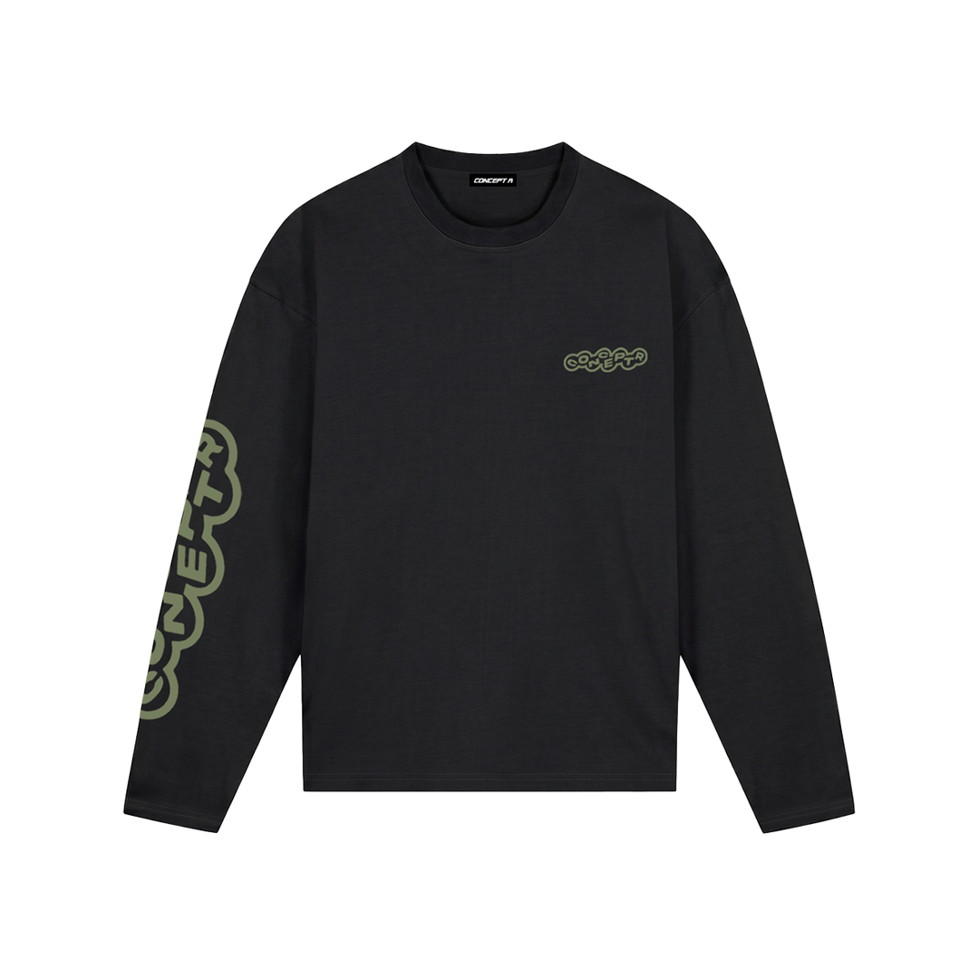 CONCEPT R - BUBBLE LONGSLEEVE - BLACK GREEN