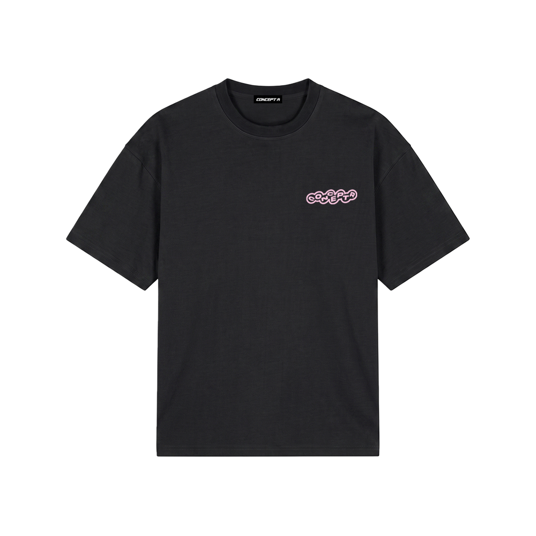CONCEPT R - BUBBLE TSHIRT - BLACK PINK