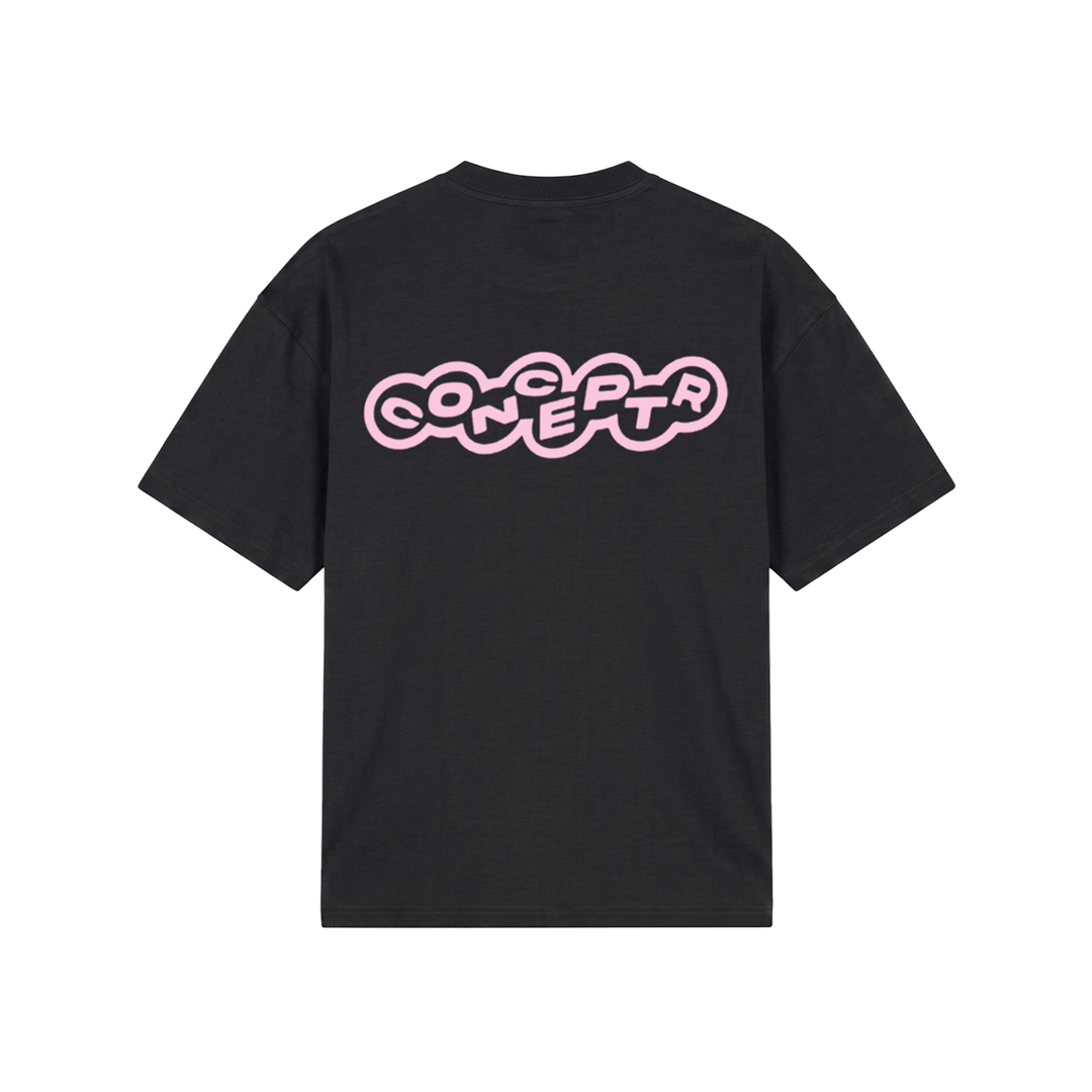 CONCEPT R - BUBBLE TSHIRT - BLACK PINK