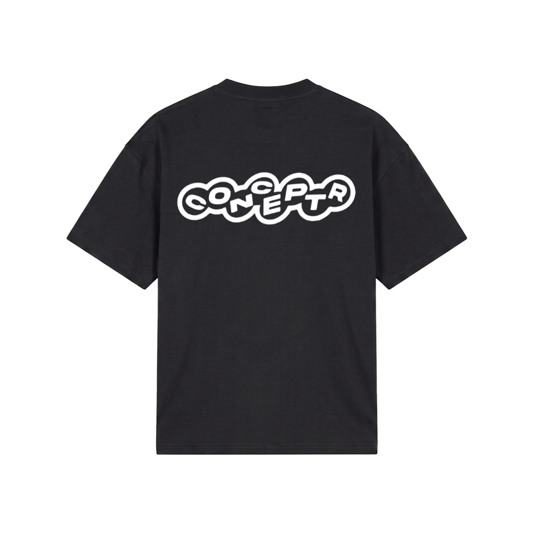 CONCEPT R - BUBBLE TSHIRT - BLACK WHITE