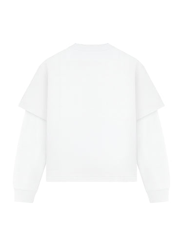 REHAB ROOM - DOUBLE SLEEVE TEE - WHITE