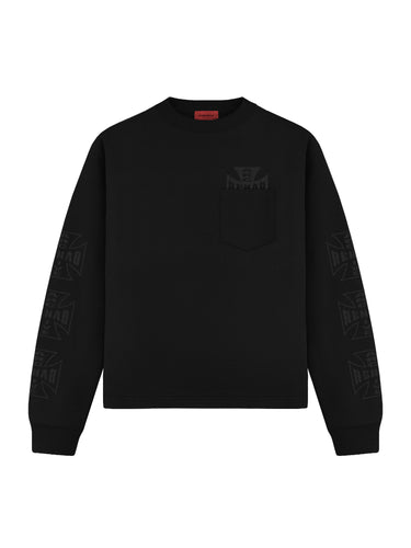 REHAB ROOM - IRON CROSS LONG SLEEVE - BLACK