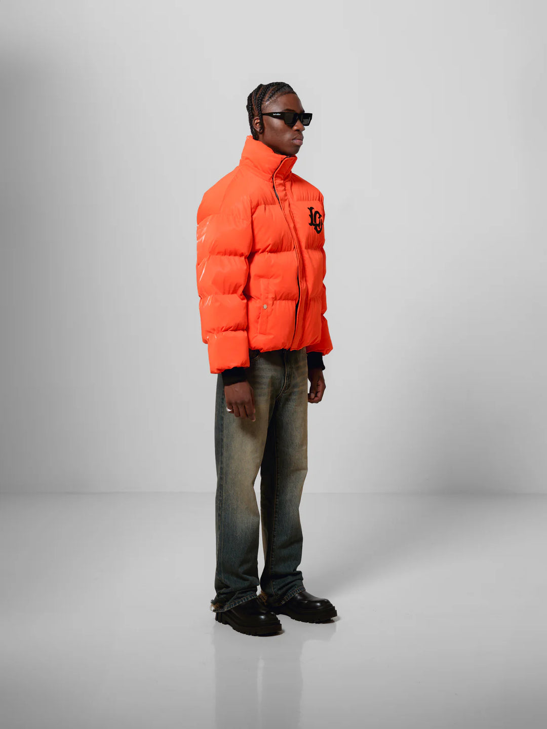 LORD CULTURE - MONOGRAM PUFFER - ORANGE