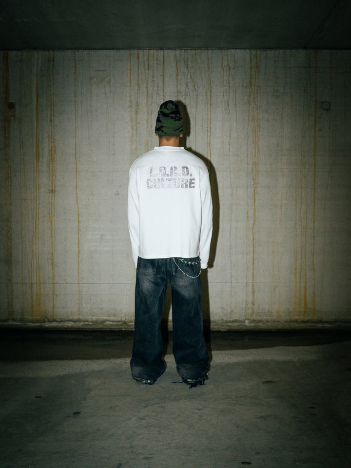 LORD CULTURE - FLAME LONGSLEEVE - WHITE