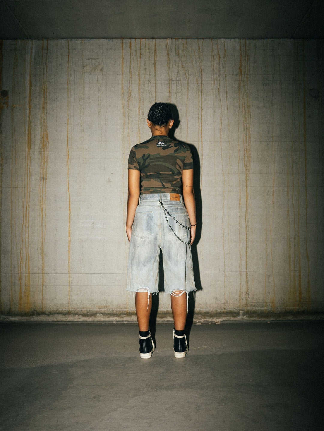LORD CULTURE - RIPPED DENIM SHORTS – LIGHT BLUE