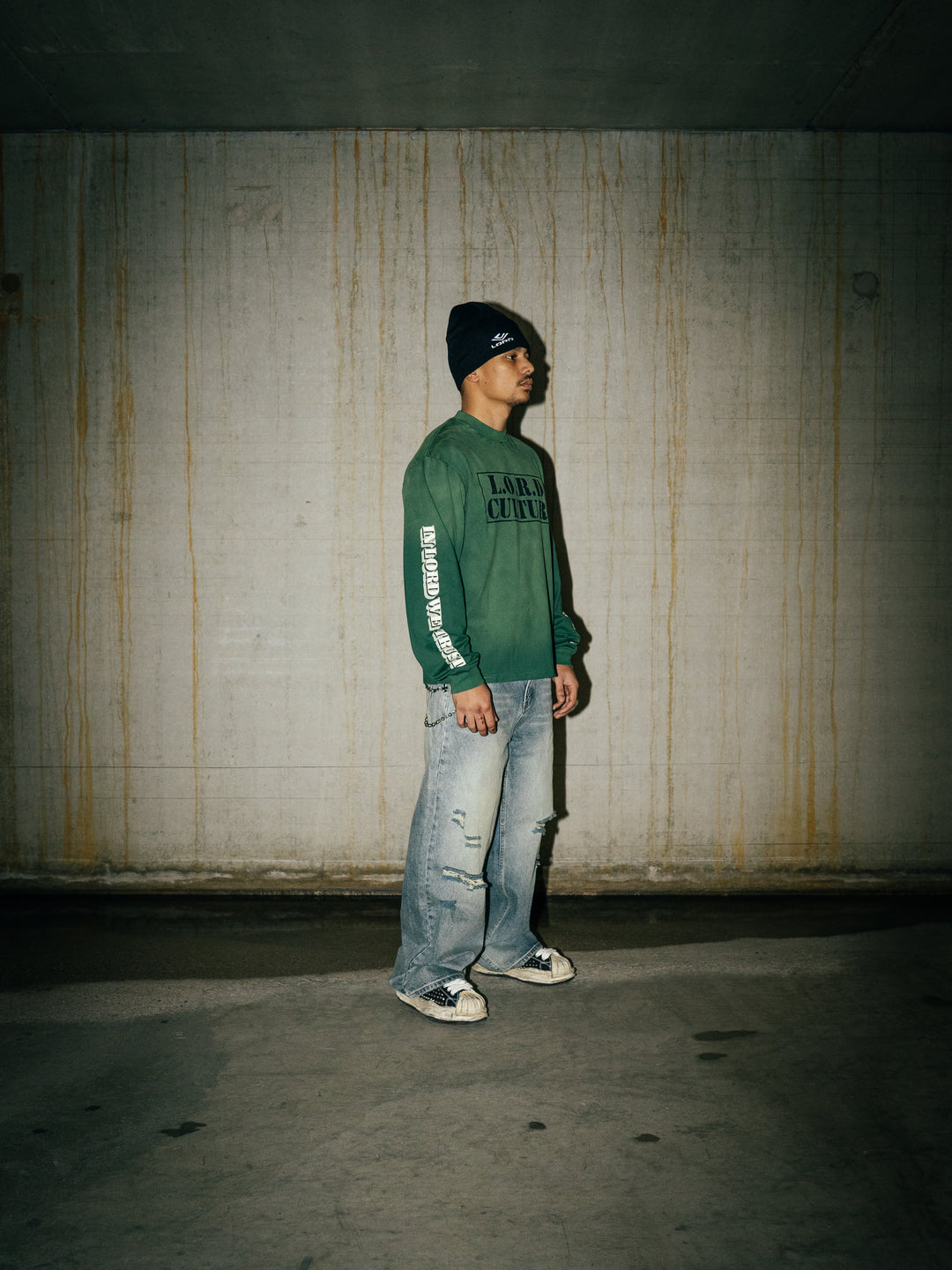 LORD CULTURE - DISTRESSED DENIM - BLUE