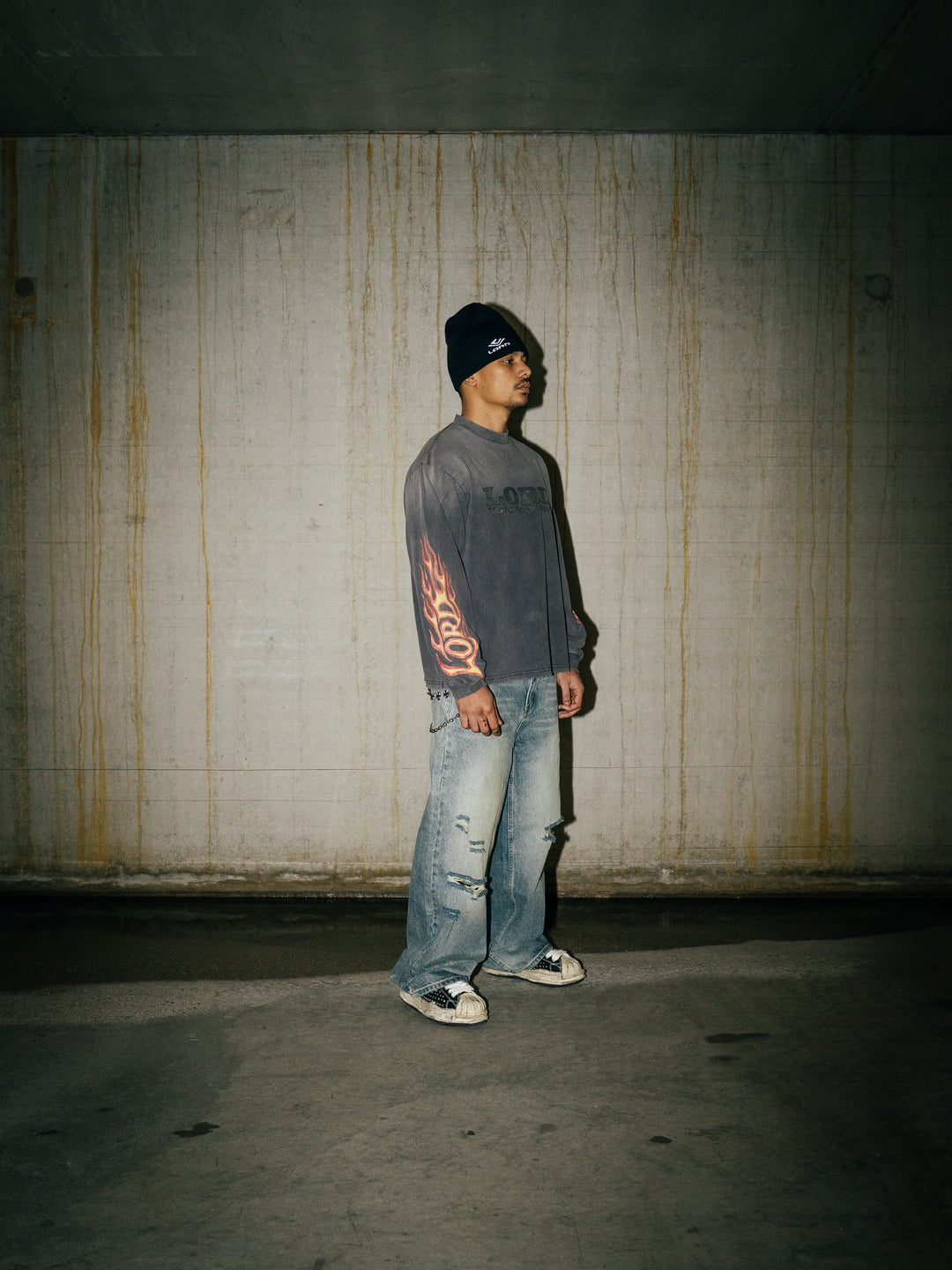 LORD CULTURE - FLAME LONGSLEEVE - VINTAGE GREY
