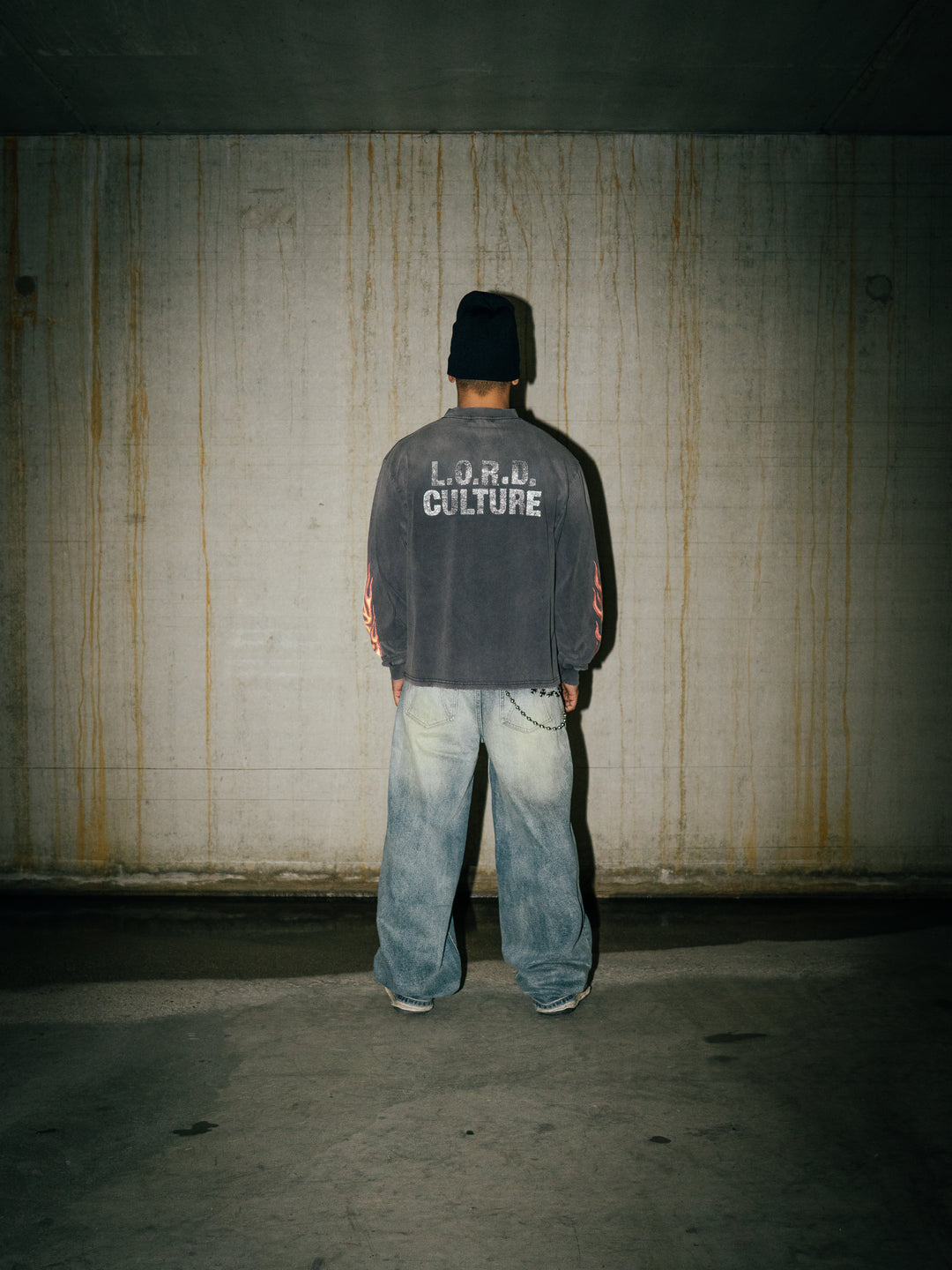 LORD CULTURE - FLAME LONGSLEEVE - VINTAGE GREY