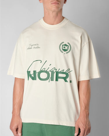 CHIC NOIR - JERSEY 7 TEE - COCONUT MILK
