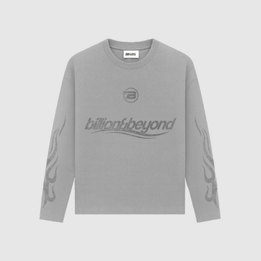 BILLION AND BEYOND - WAVE LONGSLEEVE - GRAY