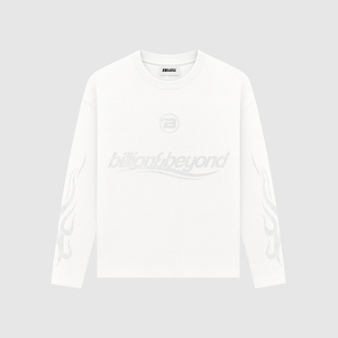 BILLION AND BEYOND - WAVE LONGSLEEVE - WHITE
