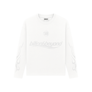 BILLION AND BEYOND - WAVE LONGSLEEVE - WHITE