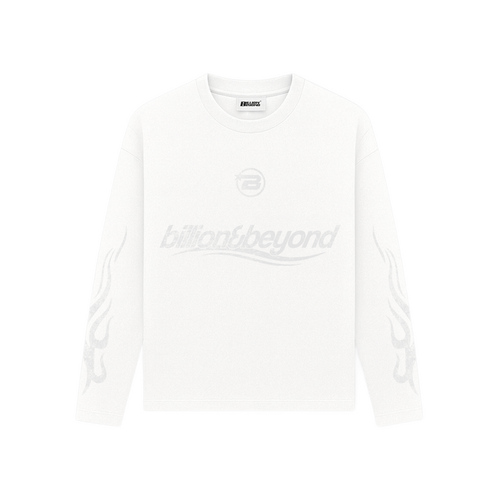 BILLION AND BEYOND - WAVE LONGSLEEVE - WHITE