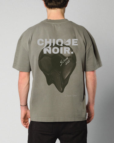 CHIC NOIR - CN. FOOTBALL TEE - ANTHRACITE