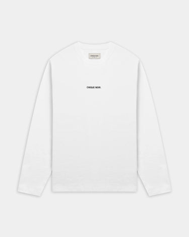 CHIQUE NOIR - CORE LOGO LONGSLEEVE - WHITE