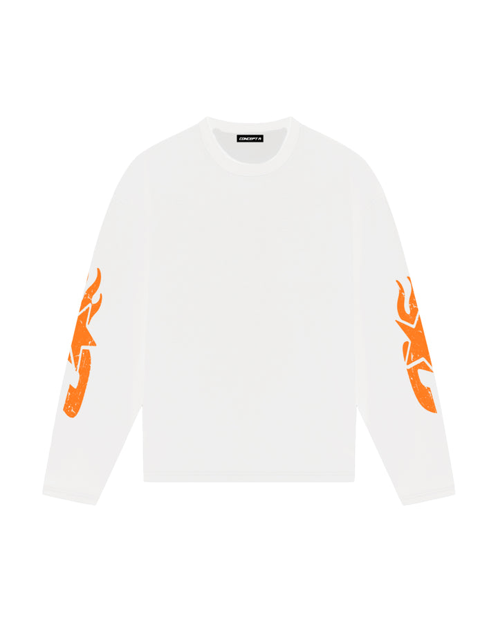 CONCEPT R - BORN TO INSPIRE LONGSLEEVE - WHITE ORANGE