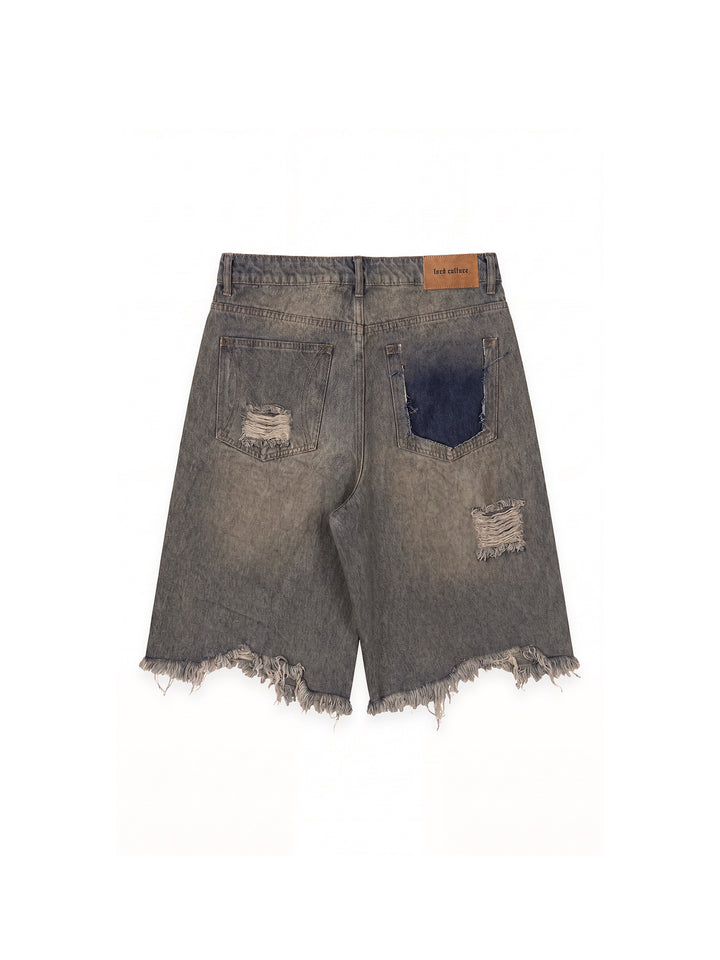 LORD CULTURE - RAW EDGE DENIM SHORTS