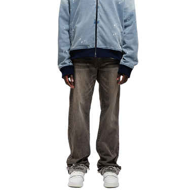 RIVERO - RELAXED FADED FOLD DENIM JEANS