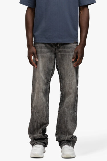 RIVERO - BLEACH WASHED DENIM JEANS DARK