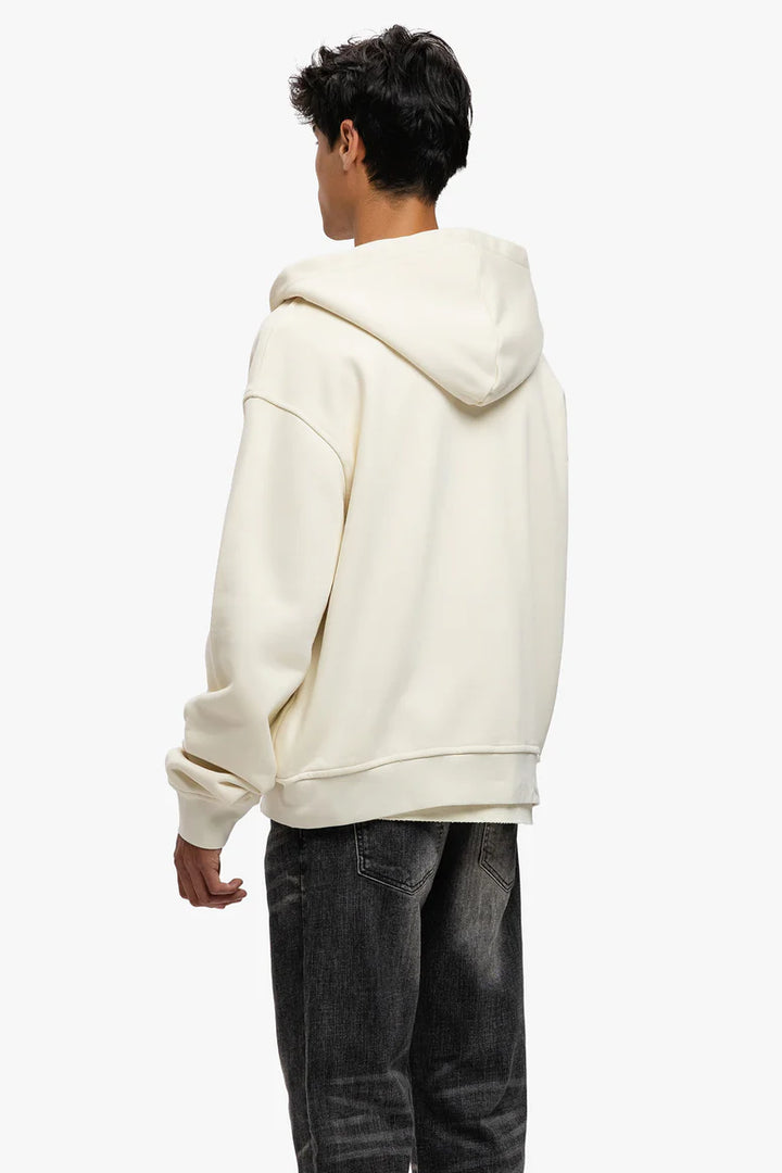 RIVERO - ATELIER RETRO DOUBLE ZIP HOODIE OFF WHITE