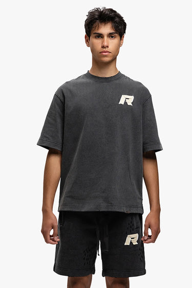 RIVERO - SIGNATURE TAPED T-SHIRT WASHED BLACK