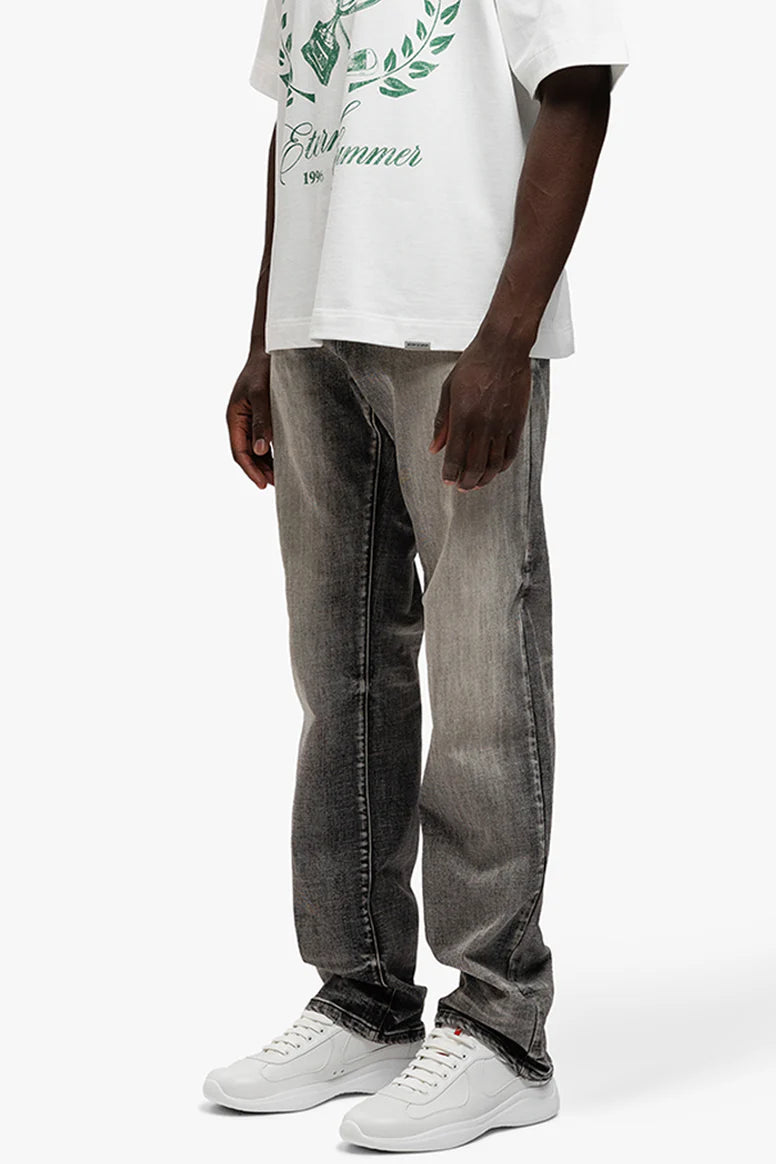 RIVERO - REGULAR PLAIN METAL WASHED DENIM JEANS