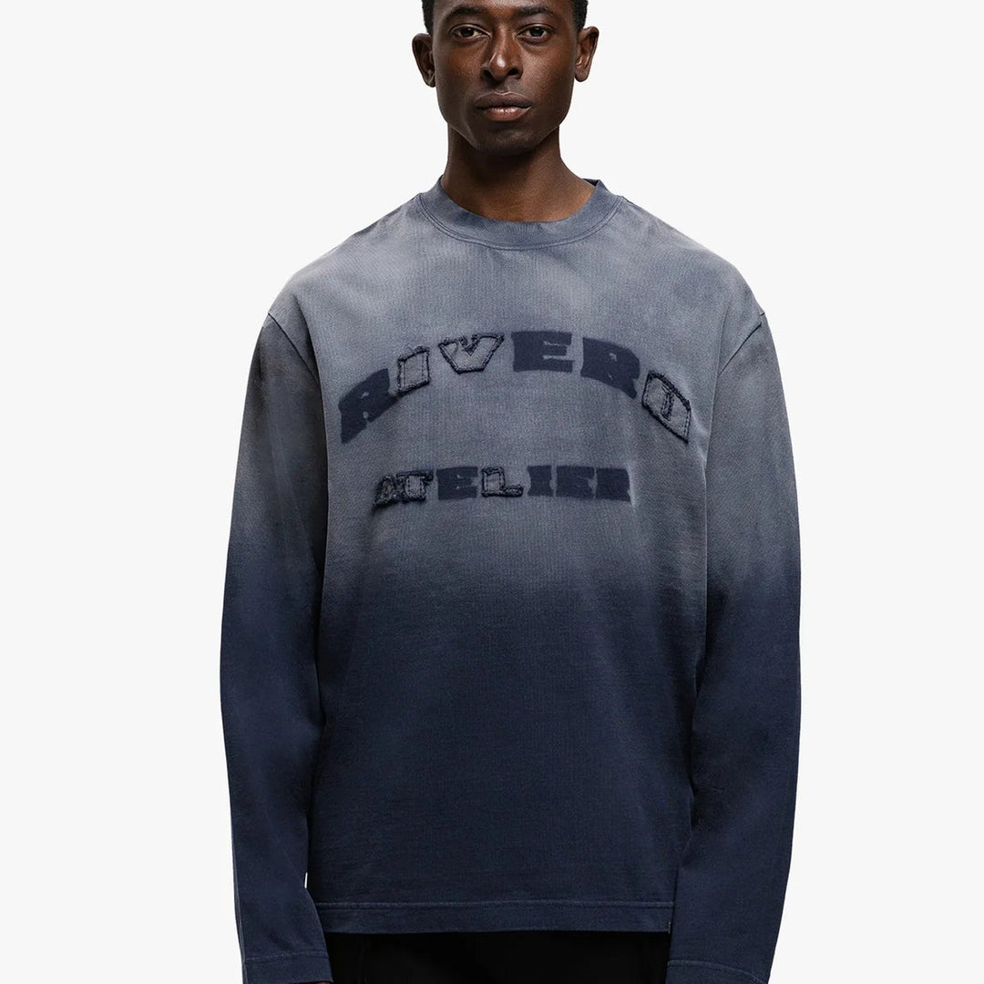 RIVERO - MIDNIGHT WASHED STATEMENT LONGSLEEVE TEE