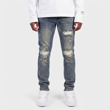 RIVERO - RIPPED ARCHIVE DENIM SLIGHTLY SPLIT