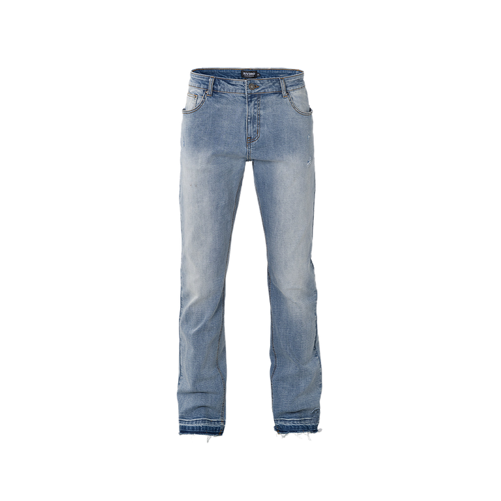 RIVERO - REGULAR EMBOSSED WASHED DENIM JEANS