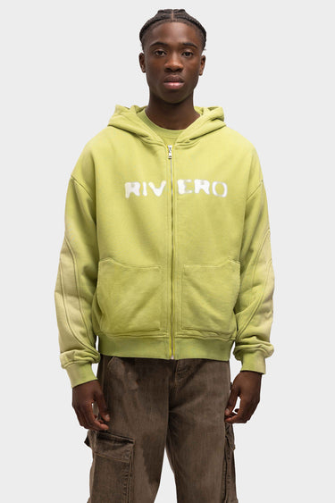 RIVERO - ATELIER OVERSIZED ZIP HOODIE WASHED GREEN